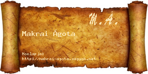 Makrai Ágota névjegykártya